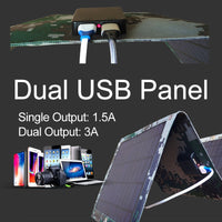 Faltbares 100W Dual-USB-Solarpanel Outdoor , Wasserdichtes Solarpanel, Ladegerät Mobile Power-Ladegerät mit 4 in 1 Kabel